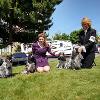 Zaphod with me (far right) Andrea Albin with Sierra (left) and Yankee (right) also pictured, their dam Gabby (far left)